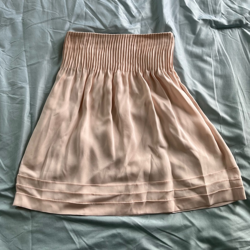 Rochas Pleated Mini Skirt Pastel Pink size 38